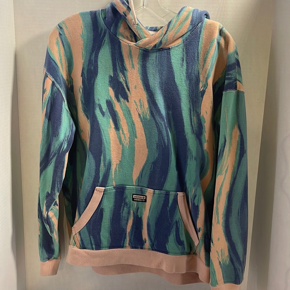 Adidas RYV Pink/Blue Pastel Hoodie - Size S